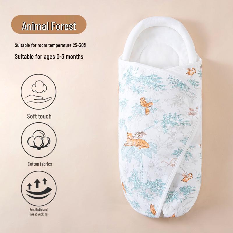 Biduole Reine Baumwolle Baby Puckdecke - Neugeborenen Anti-Schreck-Schlafsack für Frühling & Sommer