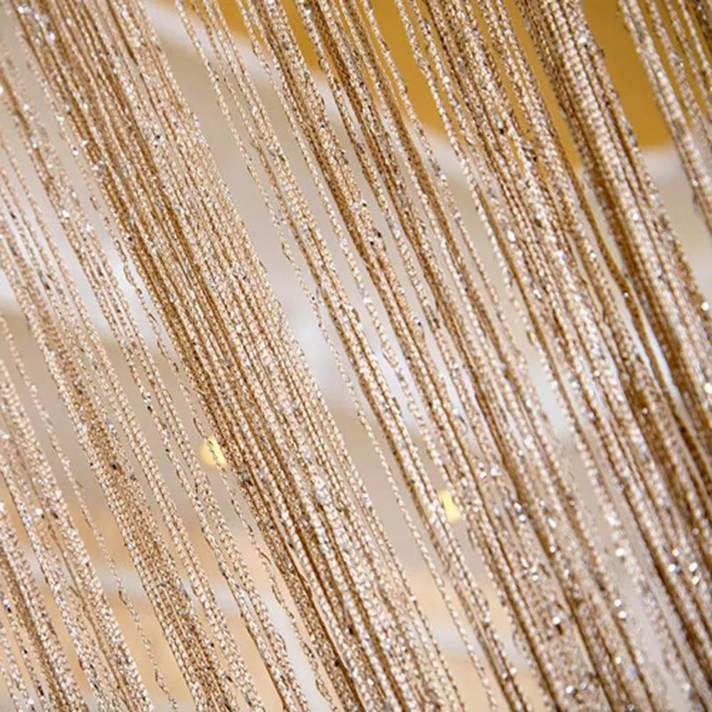 100x200cm String Curtain Shiny Tassel Curtain New Curtain Valance Window