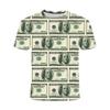 Camiseta com Estampa 3D de Dólar Americano Para Homens Camisetas Gráficas de Dinheiro Cash Notas de Dólar Festa Gola Redonda Tops Cosplay Camisetas de Rua