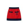 GUCCI Casual Short Skirts Women's Red Moderate Knitted Skirt 742952-XKC76-6432