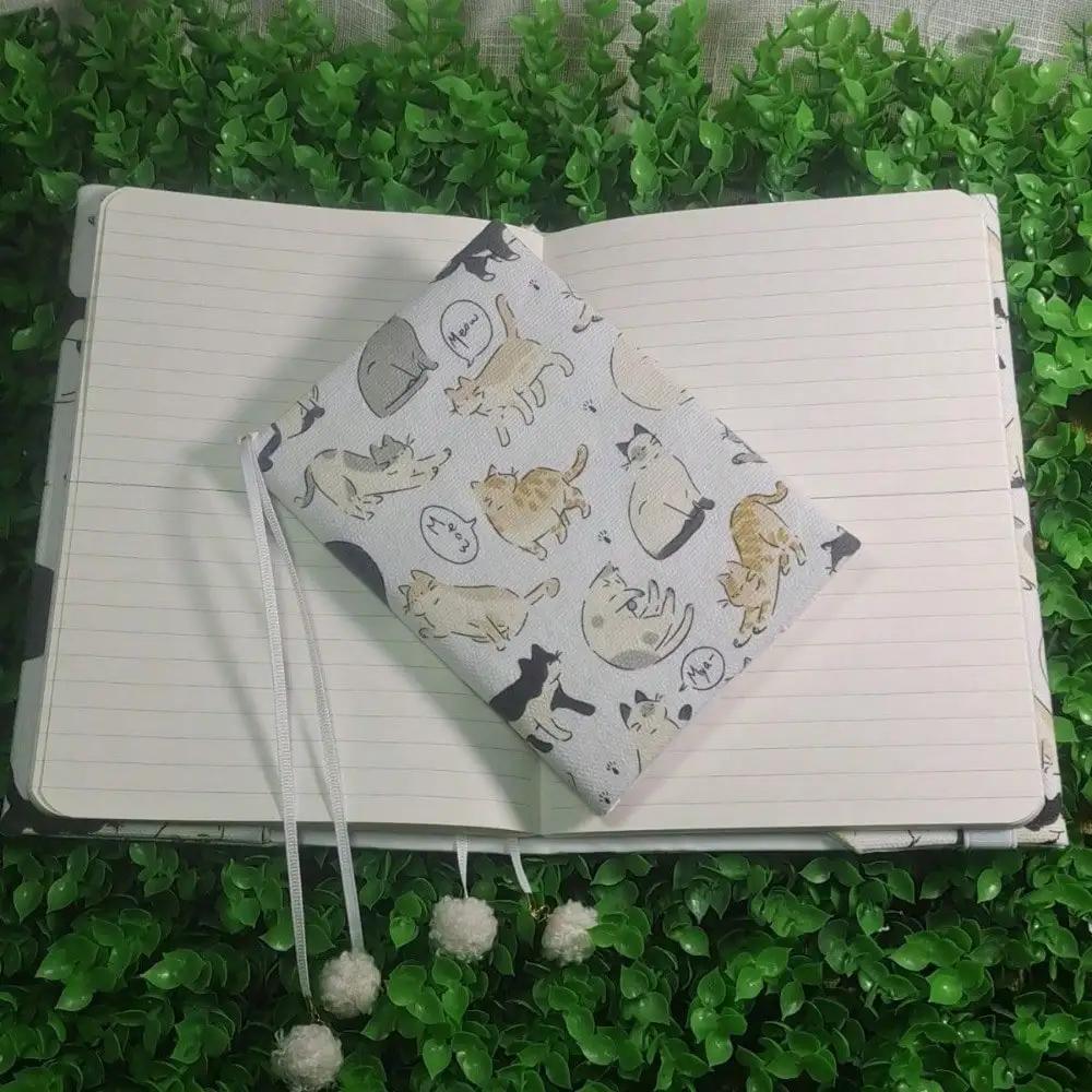 A5 A6 Cartoon Blümchen Katze Notizbuchhülle Planerhülle Schutzhülle Journalhülle Schutz Office Schreibwaren