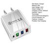 Multi Port PD Charger with 3 USB Ports Type C Compact Travel Charger Fast Charging Adapter