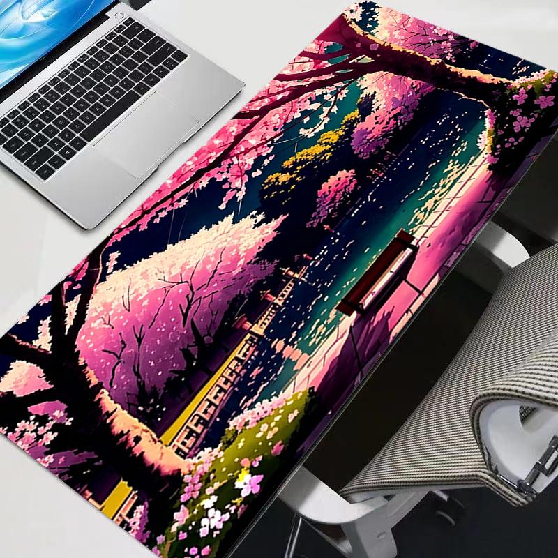 Low pixel Anime Mousepad Anti-slip Rubber Office Deskmat kawaii Game Keyboard Protect Mat HD Printing Computer Gaming MousePad