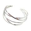 Fashionable Hollow Bangles Irregular Cuff Geometric Bracelets Metal Texture Wrist Jewelry for Parties and Daily Wear