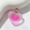 Frosted Heart Acrylic Beads for DIY Jewelry Making