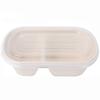 20/50Pcs Disposable Bowls with Lids, 2 Compartment Sugarcane Fiber Food Container, 850ML Takeout Deli Container