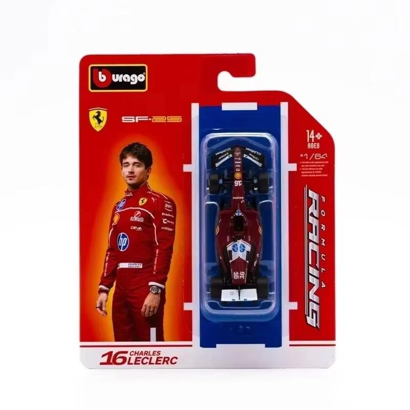 New In Stock Bburago 1:64 2025 F1 Sf-25 #16 #44 Rb21 Verstappen-#1  Mcl39 W16 Simulation Alloy Miniature Die-Cast Model Toy Gift