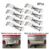 Spring Loaded Stainless Steel License Plate Frame Holder Clamp 8Pcs Set for Vehicles Including Cars Trucks and Trailers