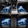 4pcs White Unicorn Printed Car Floor Mats, Car Front& Rear Protector Floor Pads, Auto Interior Accessories, for Most Cars, Sedan, SUV, Van