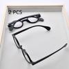 2Pcs Suit Fashion Oval Reading Glasses Colorful Anti Blue Light Presbyopic Glasses For Women Men 1.0 To +4.0