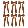 6Pcs Velvet Ribbon Bow Tie Christmas Tree Decorations Xmas Ornaments for Home Party Garland Festive Holiday Decor Indoor Outdoor Use