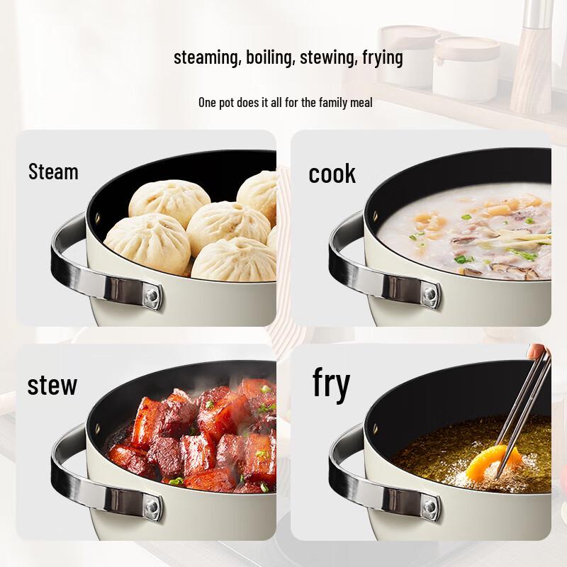 Wenlun Berg Lint Keramiek Anti-aanbak Multi-Cooker Pan