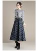 Women's High-Waist Woolen Plaid A-Line Skirt - Autumn/Winter 2025 Collection