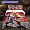 Biancheria da Letto a Tema Erling Haaland Set 3 Pezzi Copripiumino Biancheria da Letto Decorativa Per Stanza Adolescenti Decorazione Casa