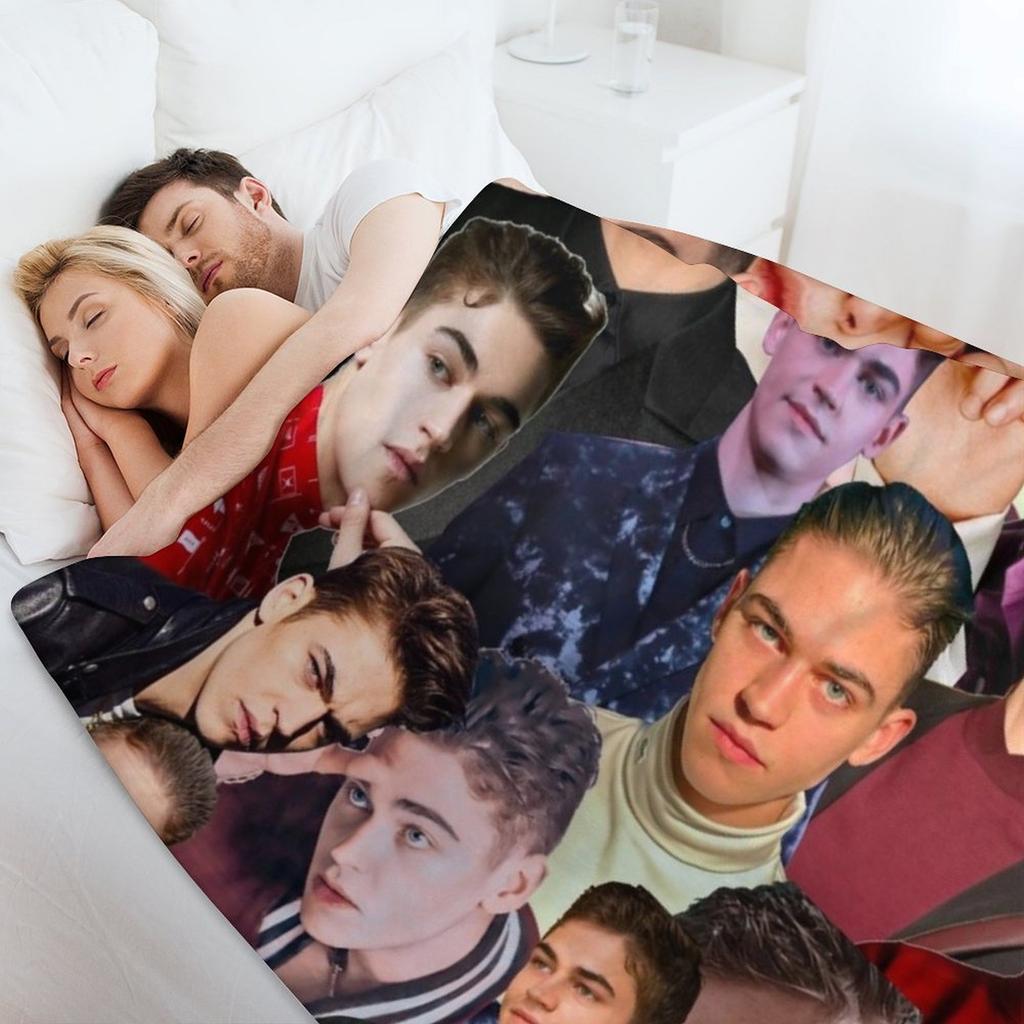 Hero Fiennes Tiffin Photo Collage Throw Blanket Cute Plaid blankets ands Plaid Extra Large Throw Blankets