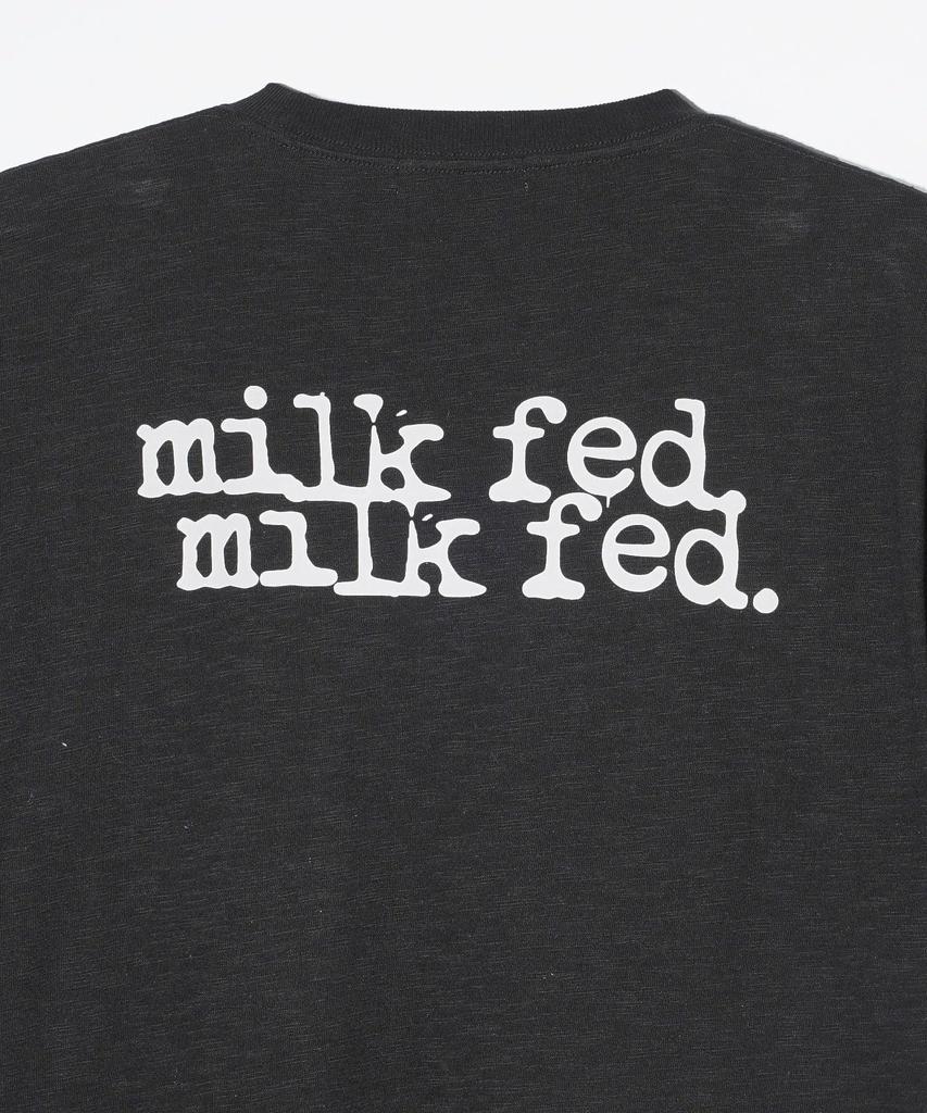 Milkfed Casual Logo Slab Short Sleeve Black Tee, Women's,