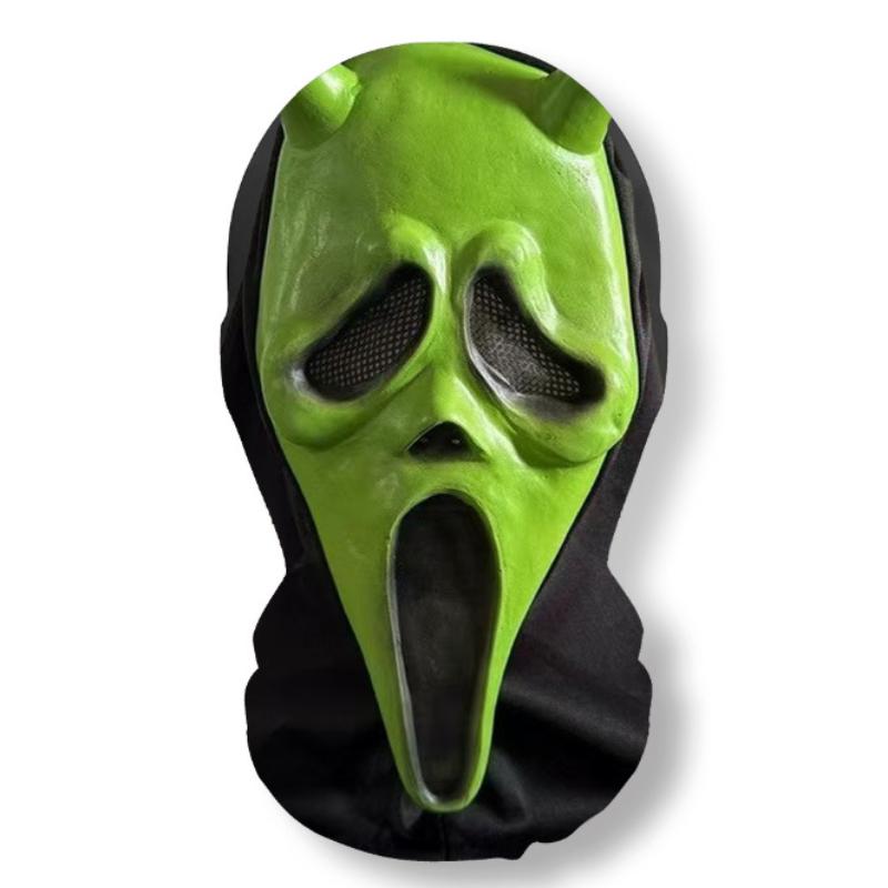 Máscara 3D de Cara de Fantasma de Halloween Pasamontañas de Malla Elástica de Cara Completa Transpirable Cubrecabezas de Zombi Accesorios de Cosplay de Halloween para Fiesta de Terror