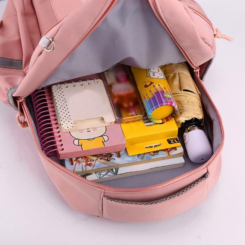 Korean Styles Backpack Lovely Rabbits Print Backpack Student School Backpack Large Capacity Backpack Girls School Bag