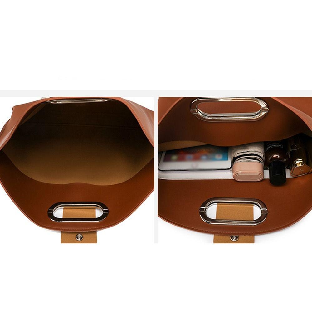 PU Office Document Tote Bag Large Capacity Briefcases Simple File Bag Travel