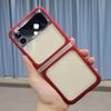Candy Color Frame Transparent Acrylic Shockproof Phone Case For Samsung Galaxy Z Flip 3 5g Hard Clear Back Cover