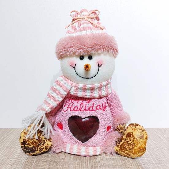 Christmas Apples Gift Bag Zipper Holiday Gift Pouch with Santa & Snowman Print Reusable Packaging for Candy Toys And Presents