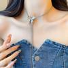 Sweet Butterfly Necklace Flower Women's Choker Adjustable Y2K Tassel Necklace  Gifts