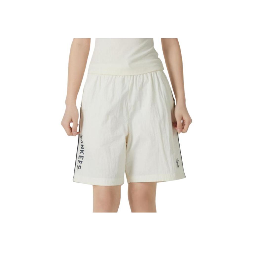 New MLB New York Yankees Casual Shorts Men's Beige 3ASMV0153-50IVS