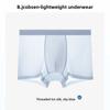 Plus Size Men's Spring and Summer Thin Ice Silk 7A Antibacterial No Trace Naked Flat Angle Underwear