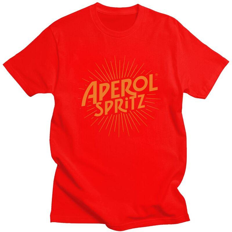 

Custom Cocktail Drink Orange Spritz Aperols T Shirt Men Short Sleeves Pure Cotton Tshirt Leisure Tee Tops Streetwear Tshirts S