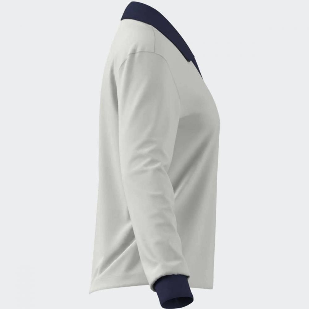 adidas Regular Fit V Neck Ls White Kc9319