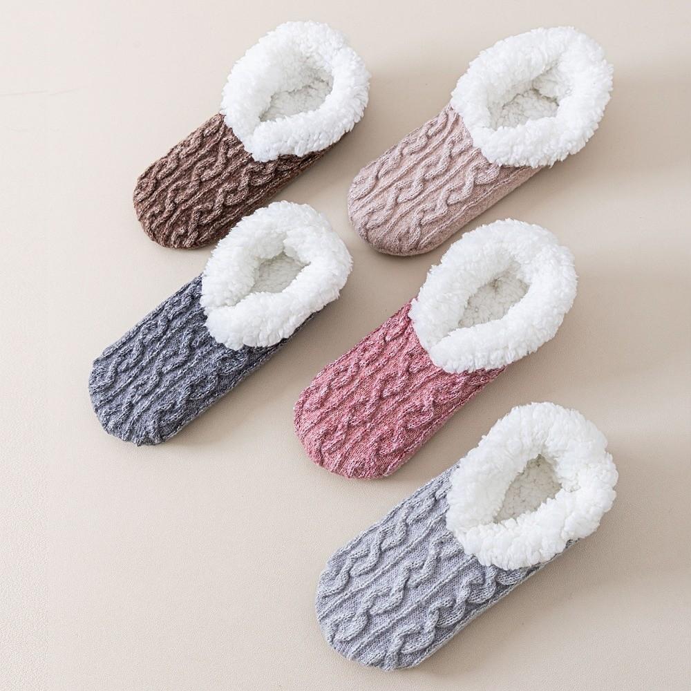 Fleece Thickened Sleep Socks Warm Lamb Fleece Socks Autumn Winter Carpet Home Socks  Women