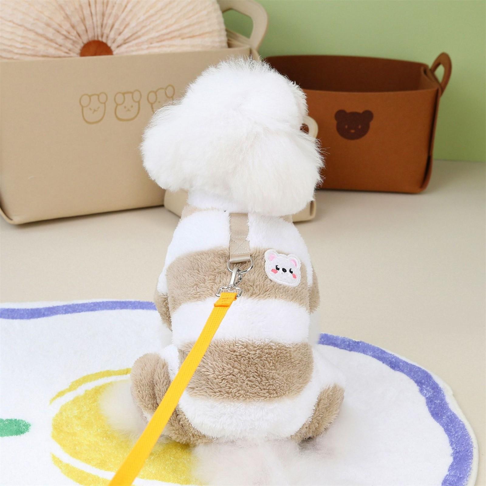 

Новая и зимняя одежда свитер для домашних животных вязание для маленьких и средних собак L верблюд