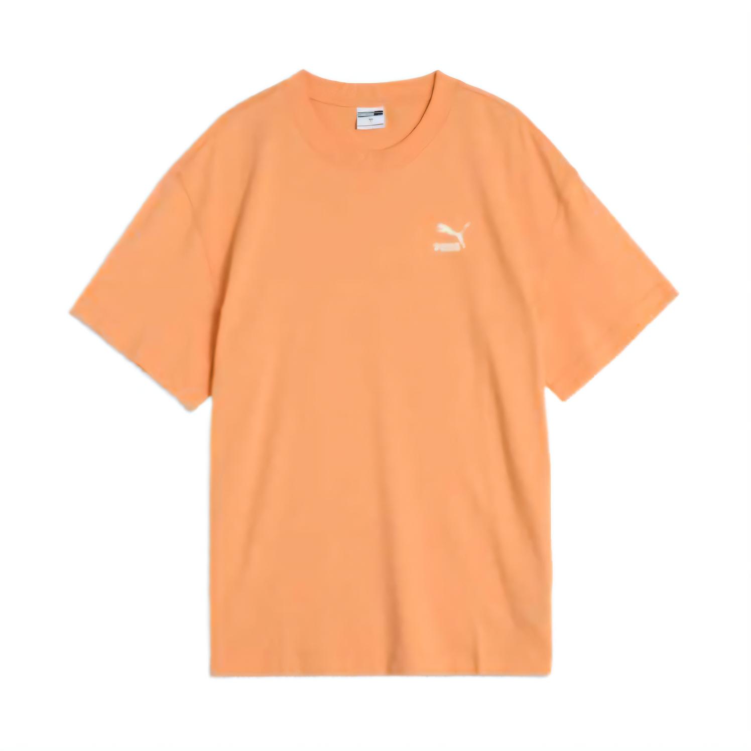 

New PUMA Unise PUMA BZ CALLIGRAPHY SHORTSLEEVE TEE T Shirt Unisex Orange Pink 624102-47 XL（185/104A）