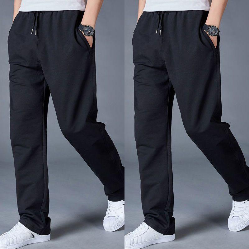 Men's Plus Size Sports Pants Straight Loose Fit Casual Pants All-match Trousers Spring and Autumn