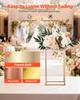 Wedding Flower Stand, 10PCS 40cm Column Flower Stand, Floral Stands with Acrylic Laminate, Gold Rectangular Floral Display Rack for Wedding, Party,
