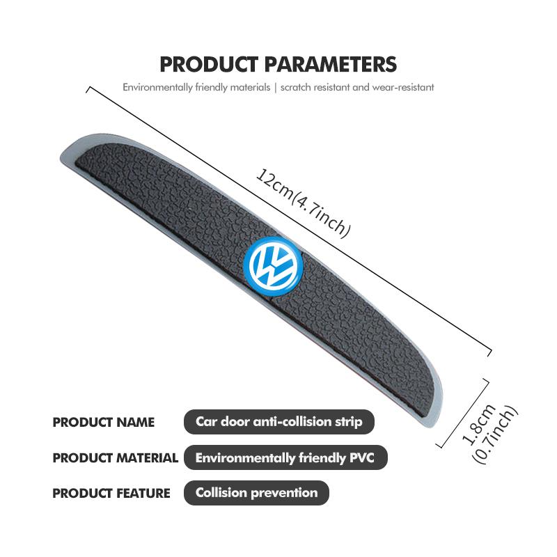 Valve Stems Caps 4PCS Car Mirror Sticker Door Side Anti Collision Strip Decals For Volkswagen VW Polo Jetta Sagitar Magotan Pass Zh7