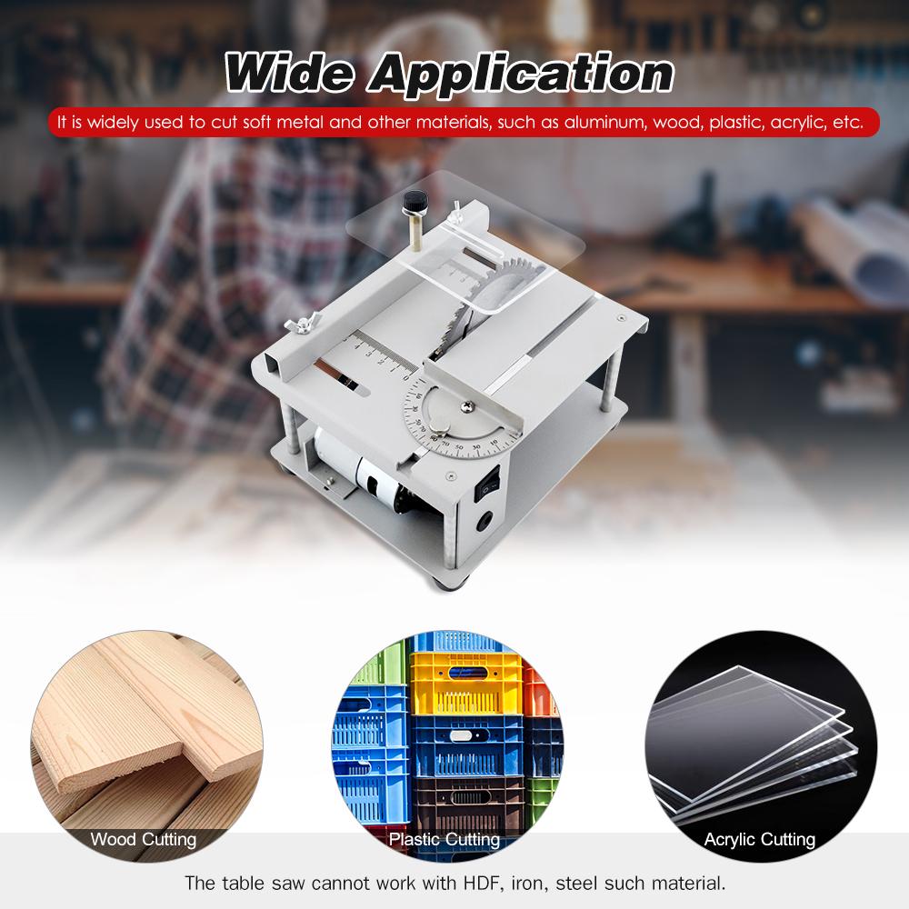 150W Multi-Functional Table Saw Mini Desktop Saw Cutter Electric Cutting Machine with Saw Blade