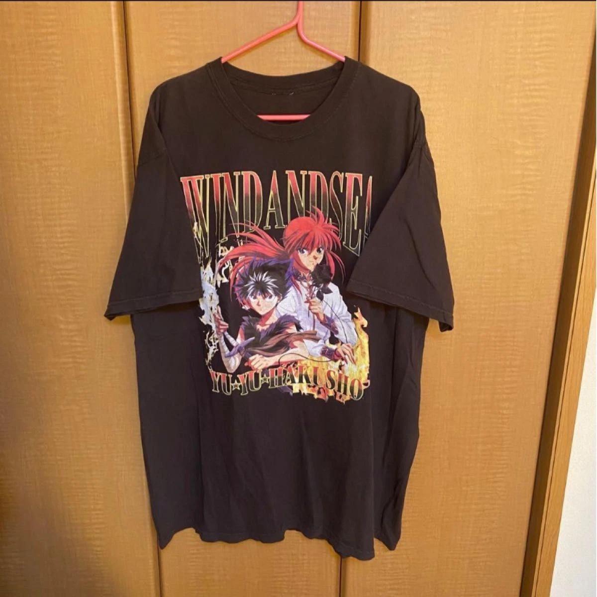 WIND AND SEA Yu Yu Hakusho Graphic Anime T-Shirt XL Black 2XL
