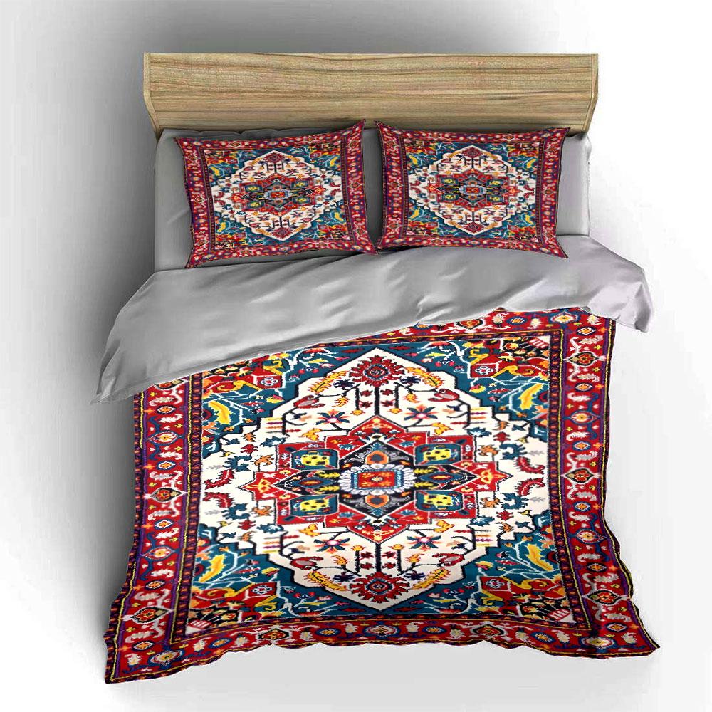 Geometric Medallion with Florals. Bedding Sets Duvet Cover Sets Duvet Covers Pillowcases(1 * Duvet Cover 2 * Pillowcases Without Duvet Insert)