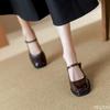 Vintage Square Toe Women Shoes Fashionable Versatile Shallow Mouth Spring Autumn Elegant Minimalist Square Head Pumps Shoes