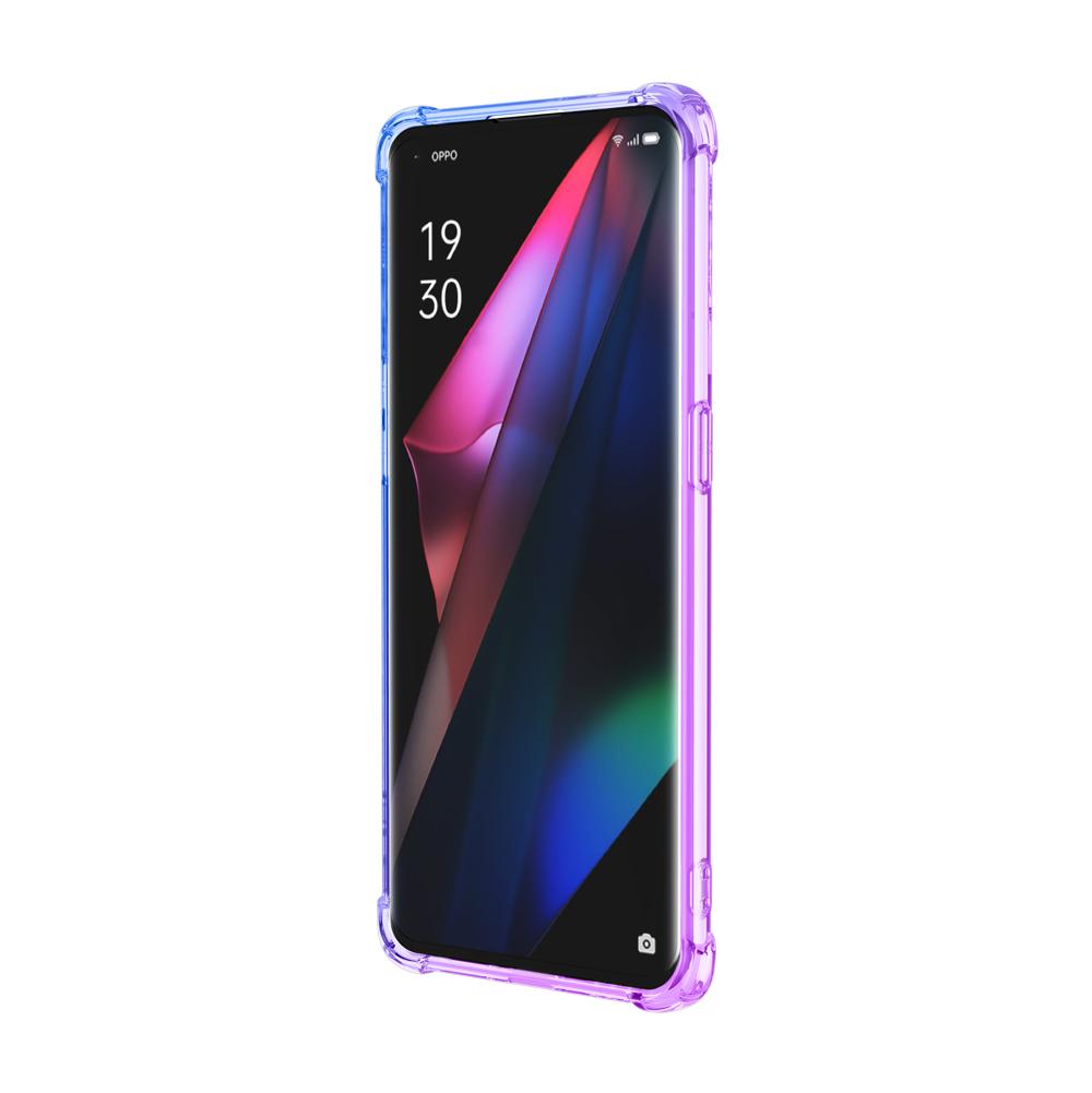 Clear Cute Gradient Phone Case Tenký odolný proti poškrábání Flexibilní TPU kryt Nárazuvzdorný ochranný kryt pro Oppo F9 F17 F19 Pro+ X2 Neo X3 X5 X6 X7 K11