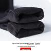 Plus Size Fleece-Lined High Waist Black Leggings for Women - Slimming, Elastic, Skinny Long Pants for Autumn/Winter