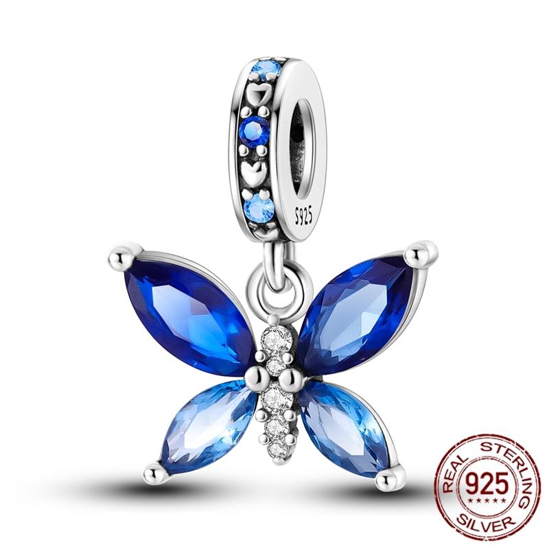 Mula Koppar Blå Resa Flygplan Berlocker Hänge Pärlor Passar Originalpan Armband Smycken För Kvinnor Diy Gåva