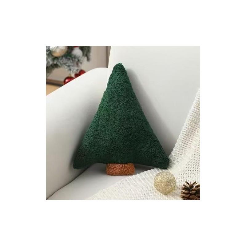 Christmas Tree Plush Pillow Decorative Cushion For Holiday Home Decor