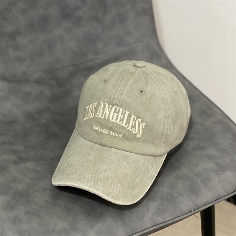 

Ретро старая американская джинсовая кепка мужская шляпа вышитая буква бейсболка женская трендовая осень-зима M（56-58cm） хаки