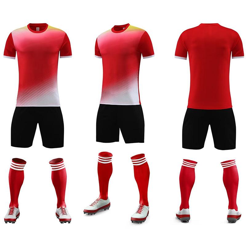

Football Jersey Set Boys Sports Jersey Primary School Game Adult Children S Training Jersey Short Sleeve Summer Women 3XS красный