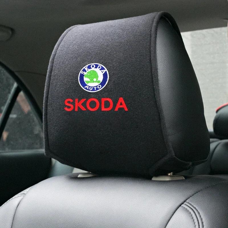 

Чохол на підголівник автомобіля Автомобільна подушка для голови Наволочка Наклейка на авто Для Skoda SUPERB RAPID KAROQ FABIA YETI Octavia KAMIQ KODIAQ embroidery