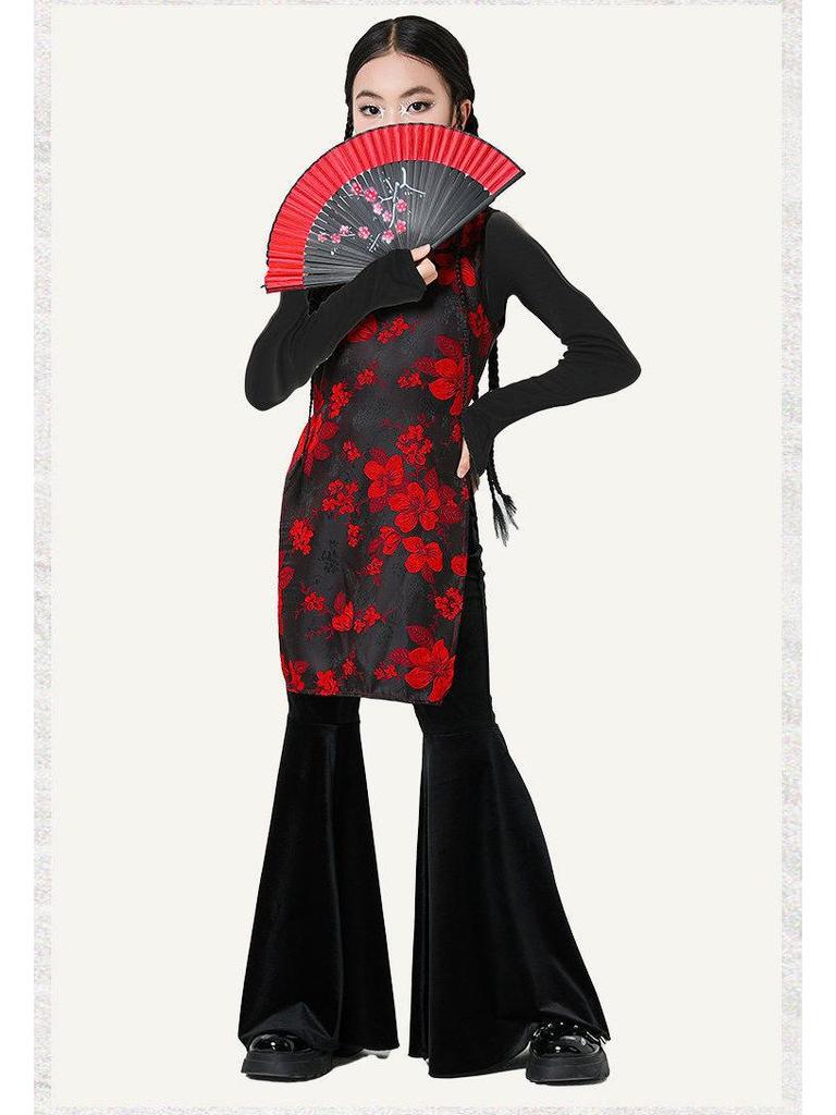 Chinese Style Jazz Dance Costumes for Girls – Trendy Performance Set for Model Runway Shows