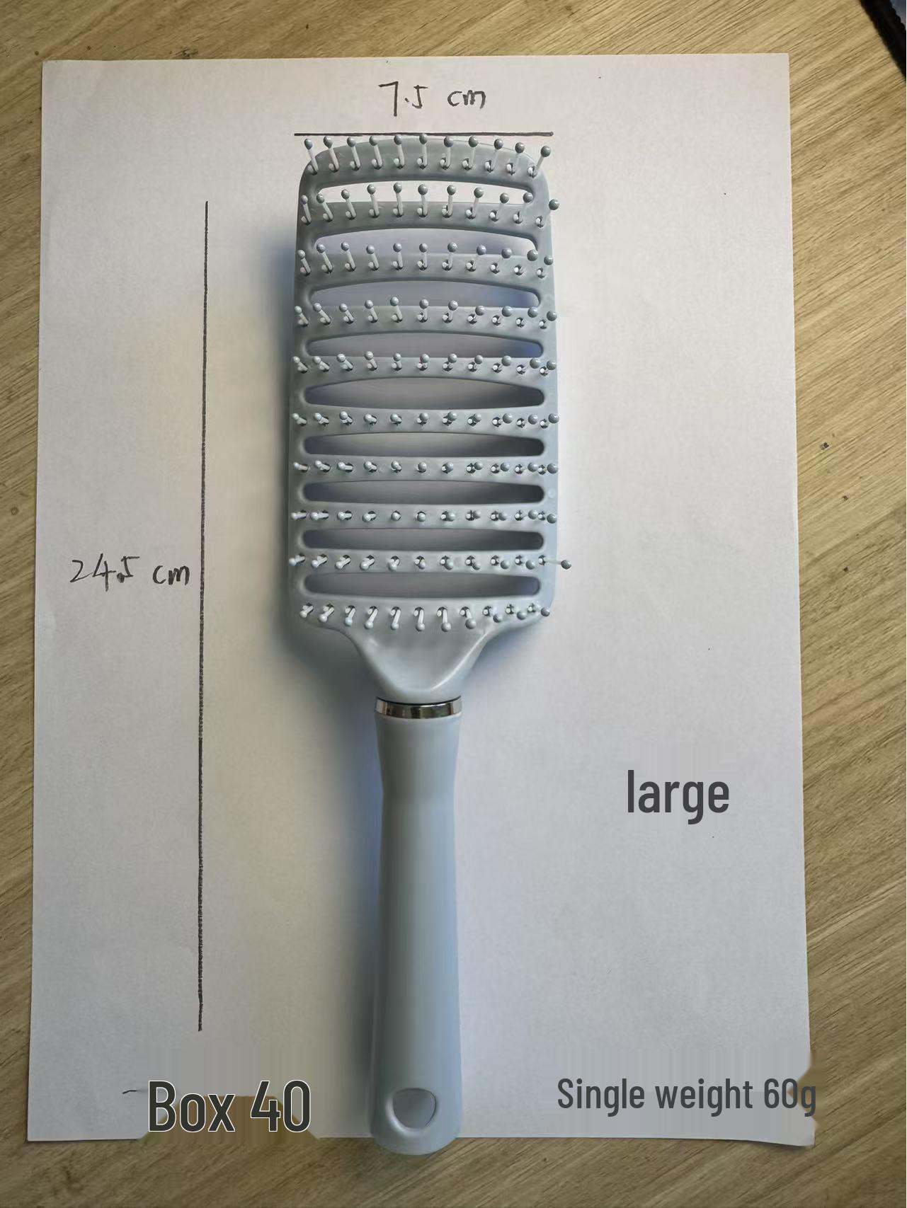 

U-образная расческа для пушистого стайлинга: Электростатический массаж, двойное применение для сухих и влажных волос, большой изогнутый дизайн