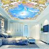 Ceiling Blue Sky Mural 3d Sky Ceiling Wallpaper For Bedroom Living Room Wallpaper Of Sky